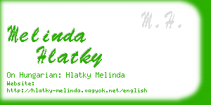 melinda hlatky business card